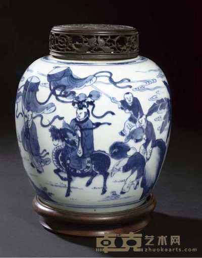 Kanxgi A blue and white ginger jar 